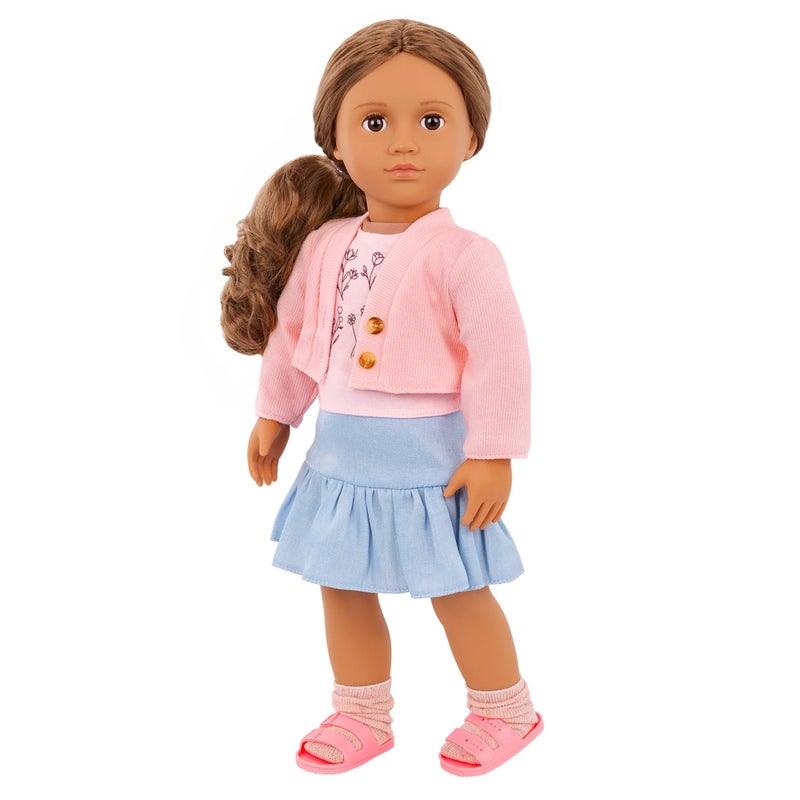 Our Generation - Country Charm Pink Sweater with Ruffle Skirt Outfit for 18 Inch Dolls - BD30542Z - Image 2
